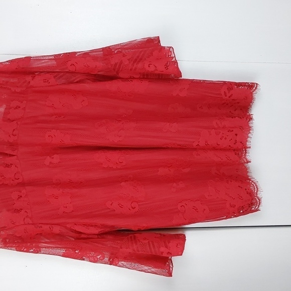 Shannon Ford New York Red Lace Elegant Dress Top Holidays  Sz.2X - Picture 8 of 11